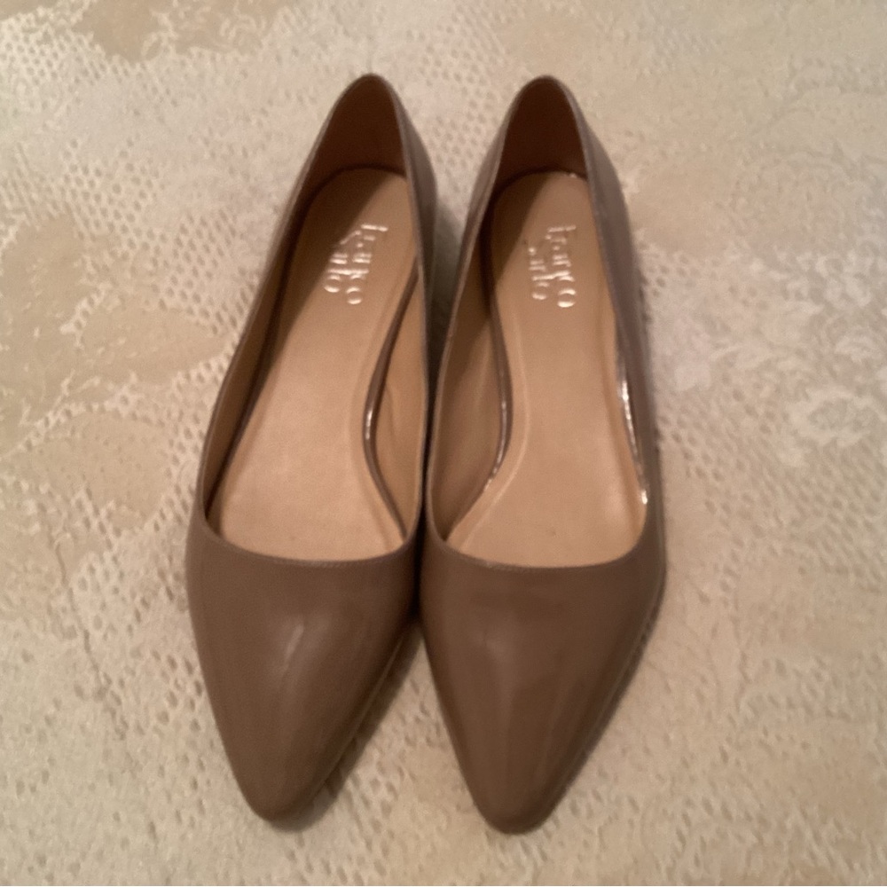 Franco Sarto Brown Pointed-Toe Flats